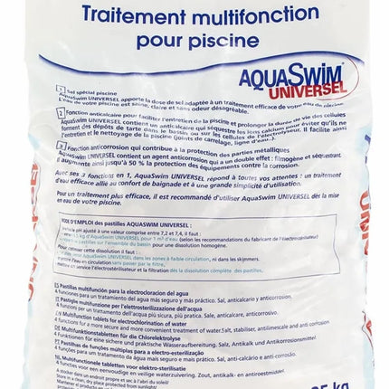 Sal para piscina AquaSwim Universel 3 en 1 - 25 kg