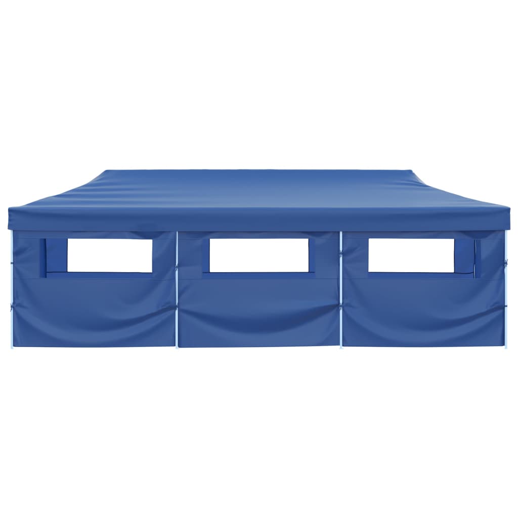 Vouwtent Pop-Up Met 8 Zijwanden 870X291X315 Cm Blauw