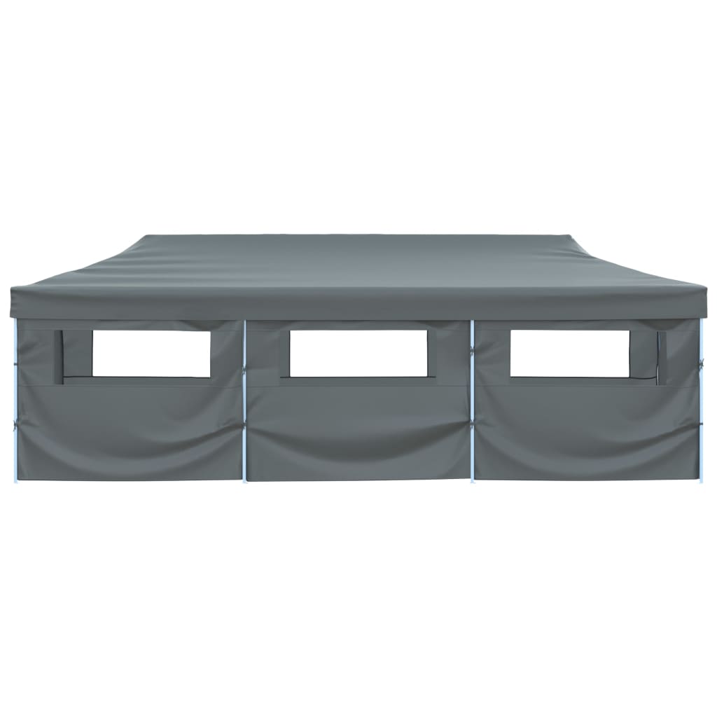 Vouwtent Pop-Up Met 8 Zijwanden 870X291X315 Cm Antraciet