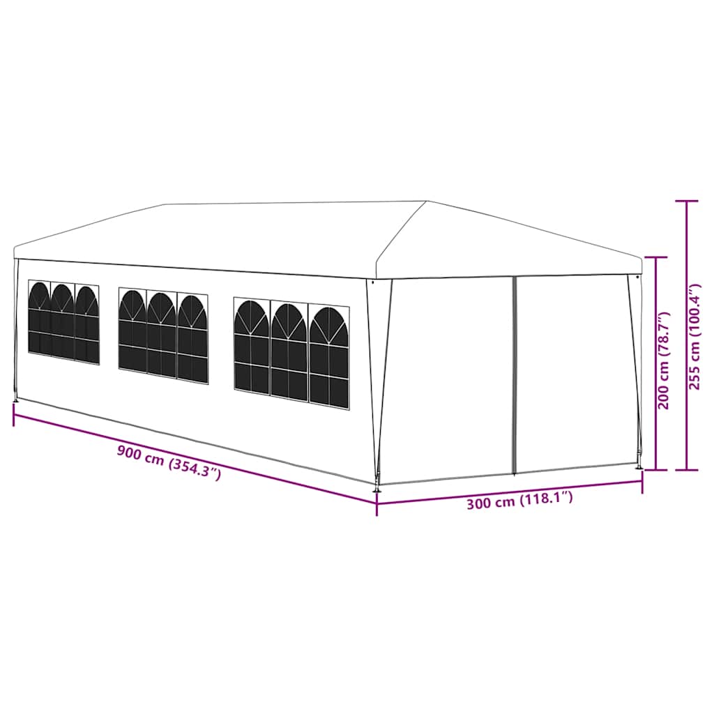Partytent 3X9 M Wit