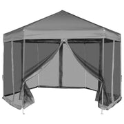 Partytent Pop-Up Zeshoekig Met 6 Zijwanden 3,6X3,1 M