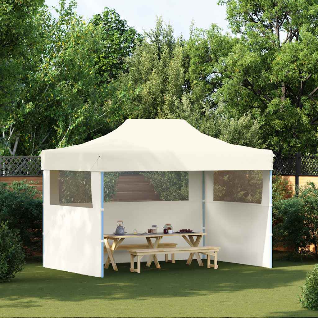 Partytent Met 3 Zijwanden Inklapbaar 280X410X315 Cm Staal