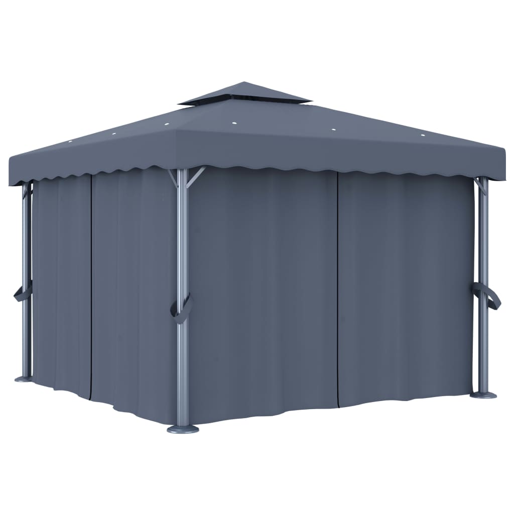 Prieel Met Gordijn Aluminium