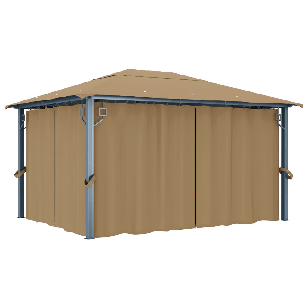 Prieel Met Gordijn Aluminium