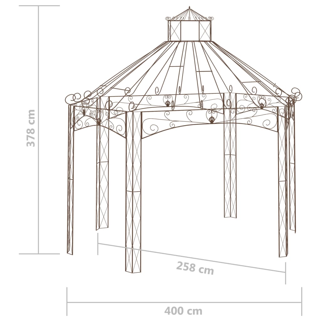 Tuinpaviljoen Ijzer Antiekbruin