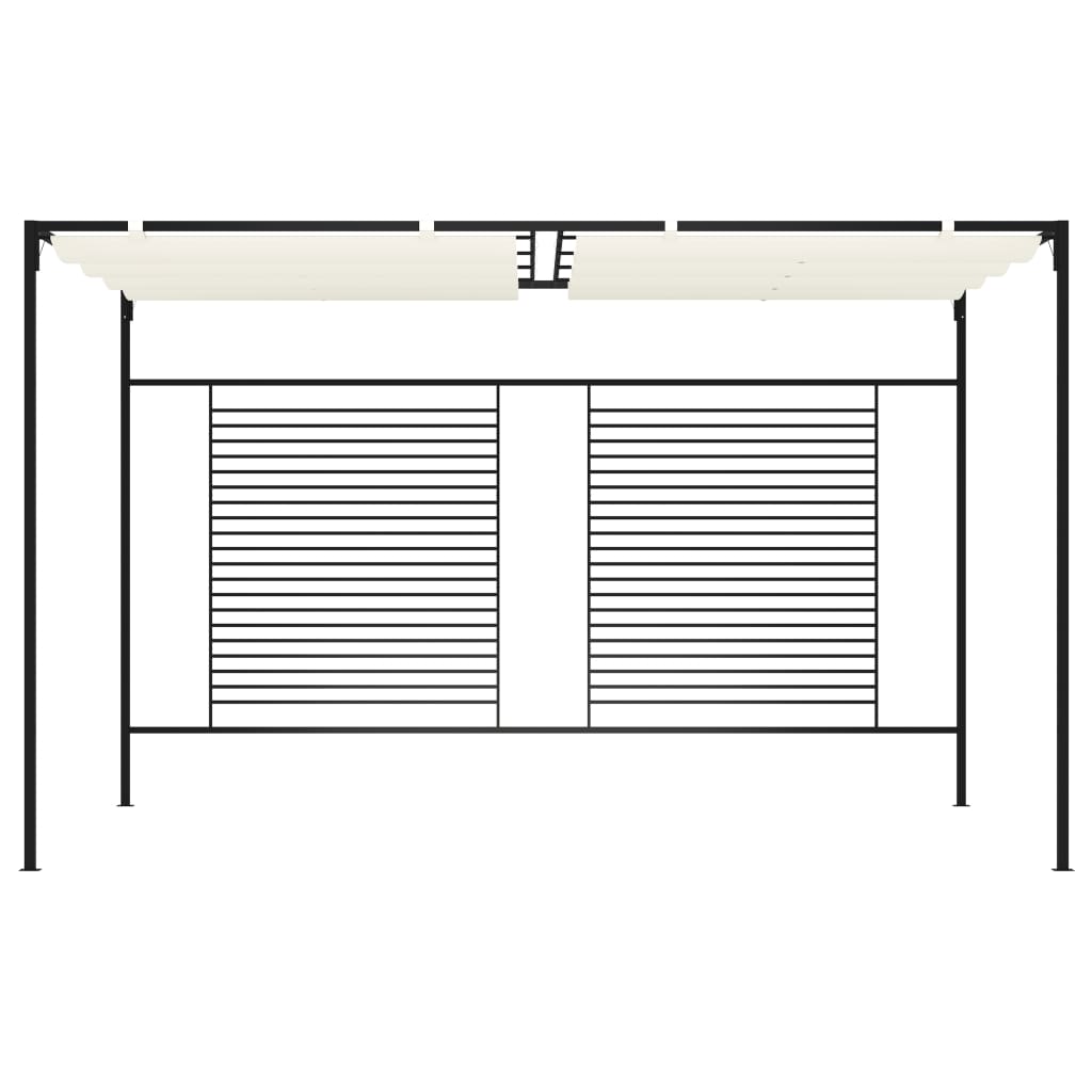 Prieel Met Uittrekbaar Dak 180 G/M² 3X4X2,3 M Kleurig