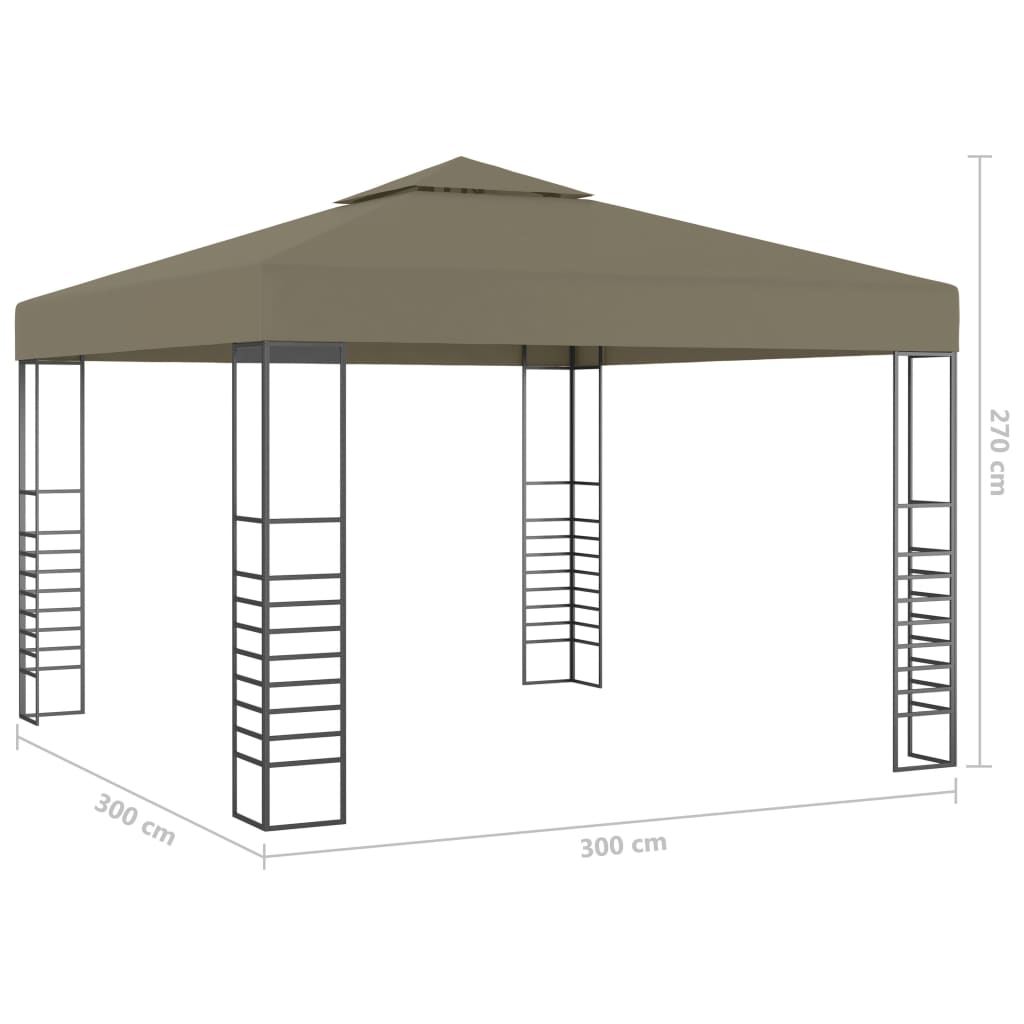 Tuinpaviljoen Met Led-Lichtslinger 3X3 M