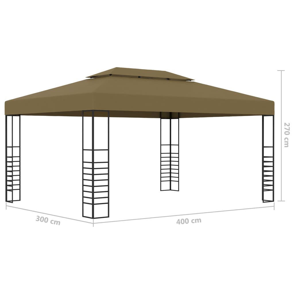Prieel Met Led-Lichtslinger 3X4 M