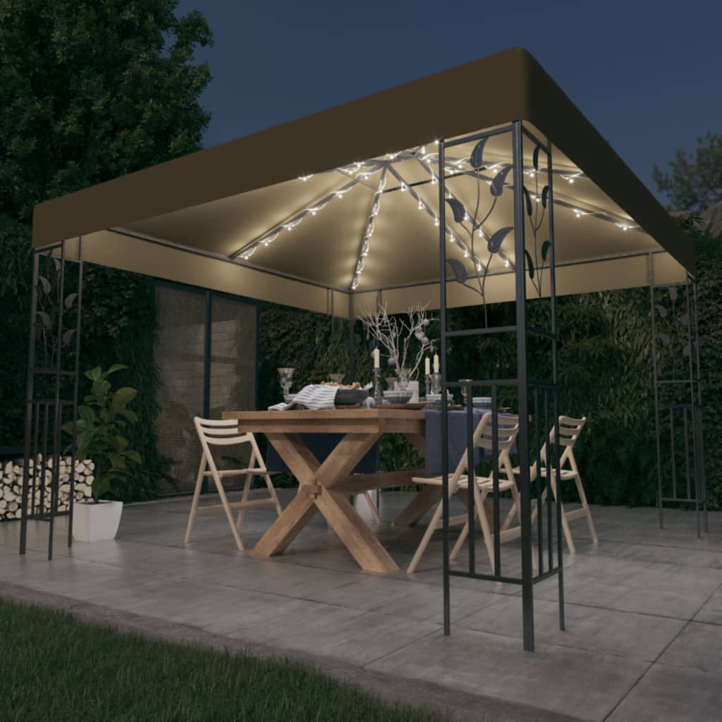 Prieel Met Led-Lichtslinger 3X3 M