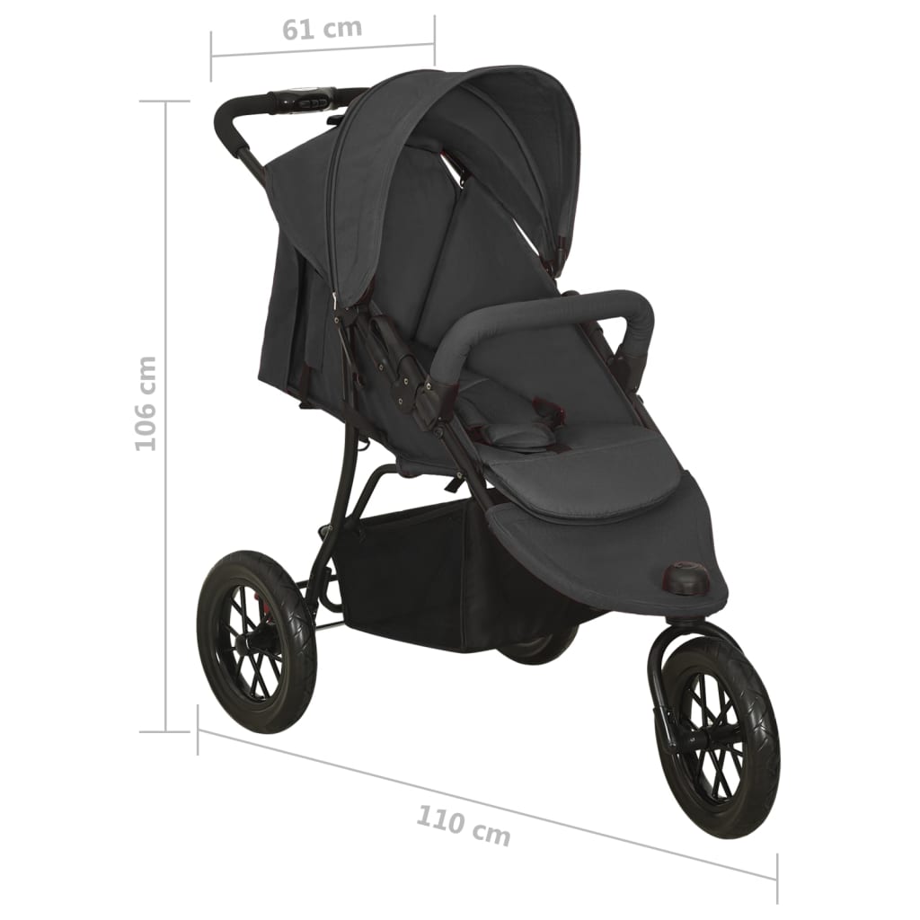 Kinderwagen Staal Kleurig