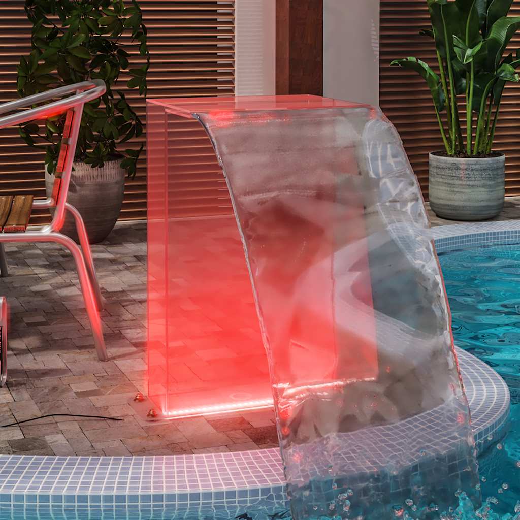 Zwembadfontein Met Rgb Led's 51 Cm Acryl
