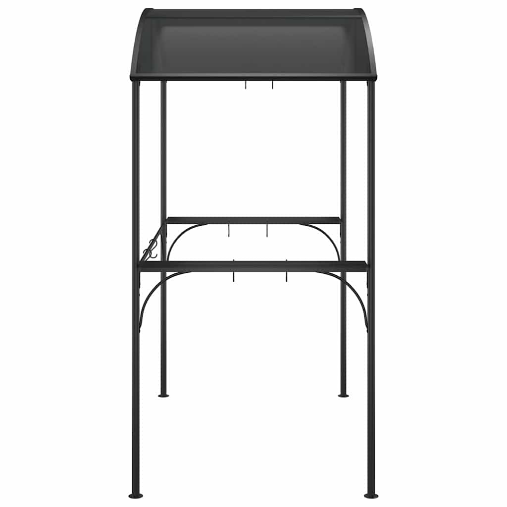 Barbecuepaviljoen Met Zijplanken 220X115X230 Cm Staal Antraciet