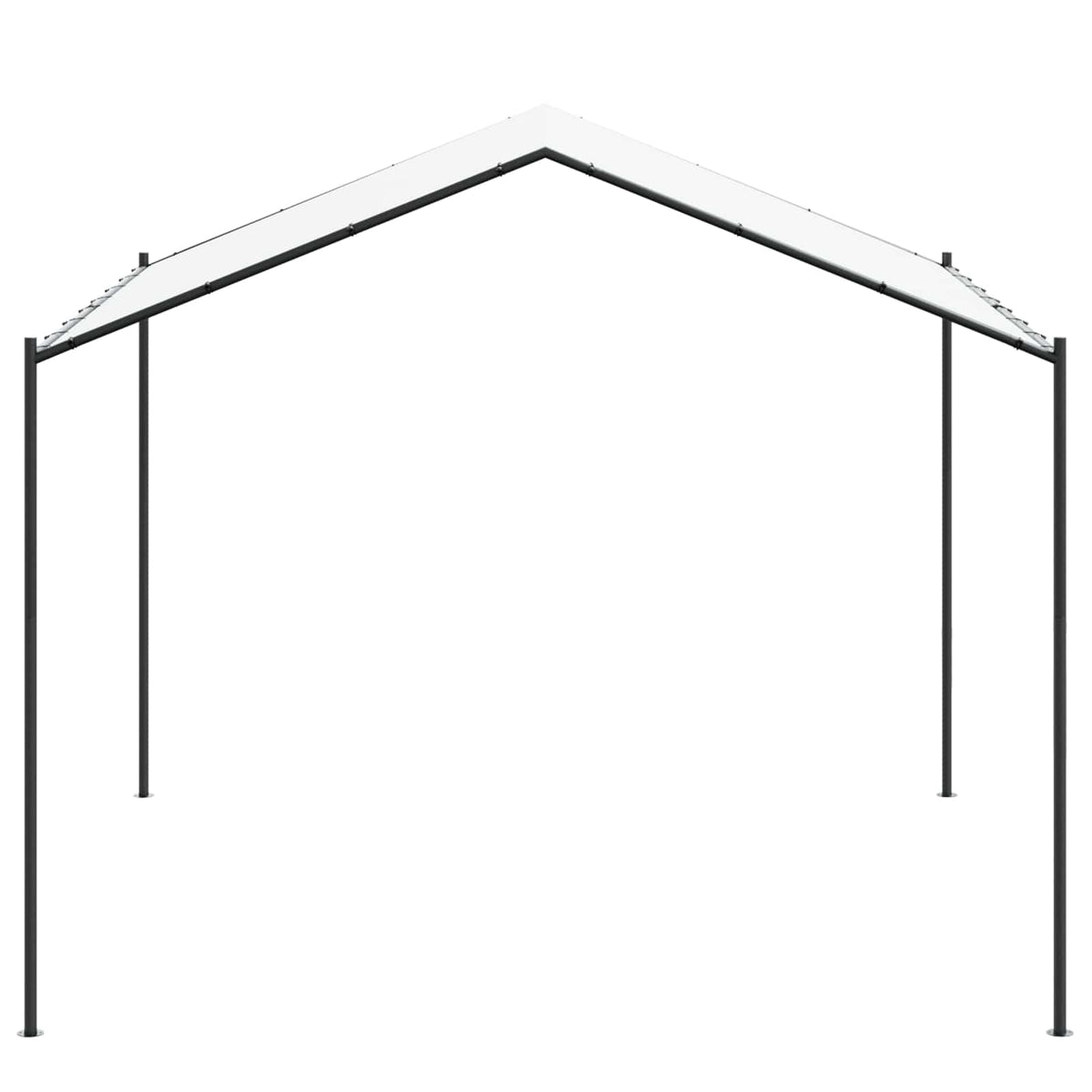 Prieel 4 X 4 X 2,6 M Wit Staal En Polyester 180 Gsm