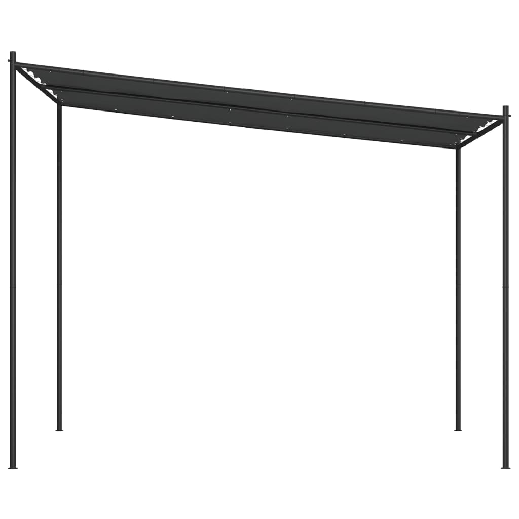 Prieel 3X3 M 180 G/M² Stof En Staal Antracietkleurig