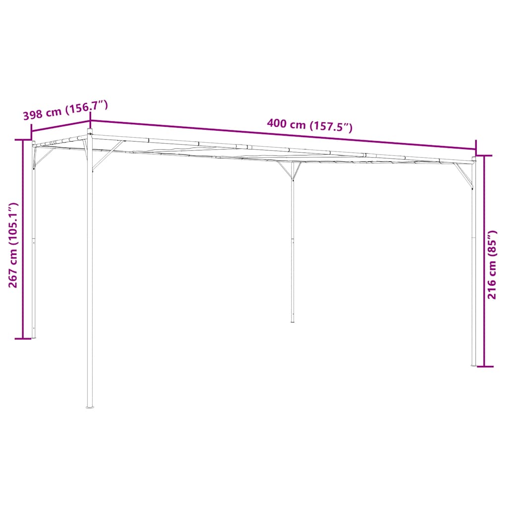 Prieel 4X4 M 180 G/M² Stof En Staal Beige