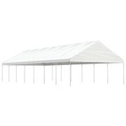 Prieel Met Dak 15,61X5,88X3,75 M Polyetheen Wit