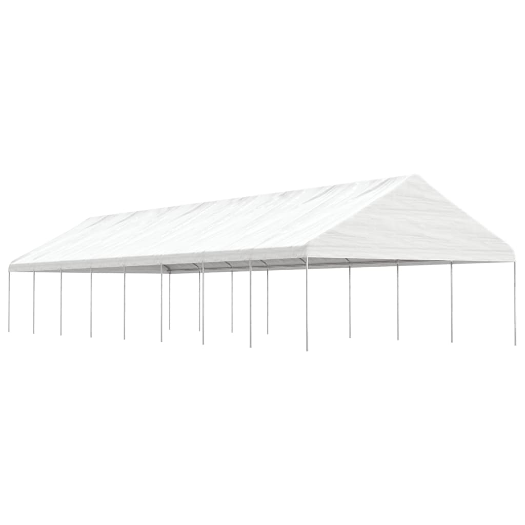 Prieel Met Dak 15,61X5,88X3,75 M Polyetheen Wit