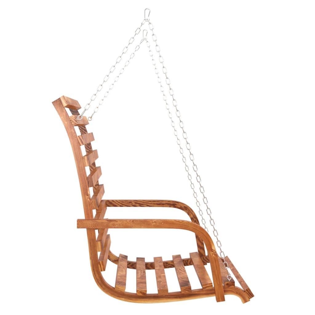 Schommelbank Met Luifel Vurenhout Met Teak Afwerking