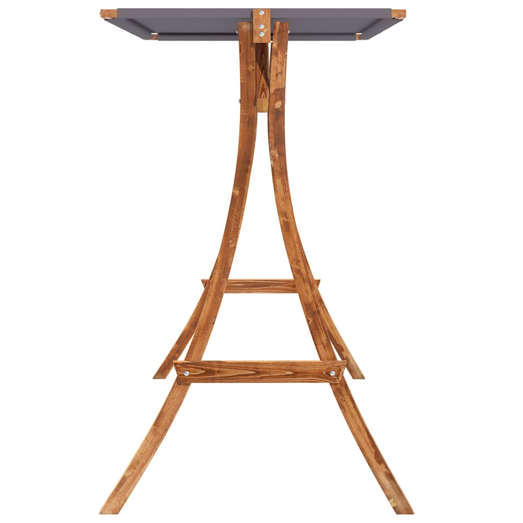 Schommelbank Met Luifel Vurenhout Met Teak Afwerking