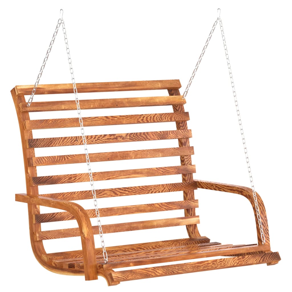 Schommelbank Met Luifel Vurenhout Met Teak Afwerking