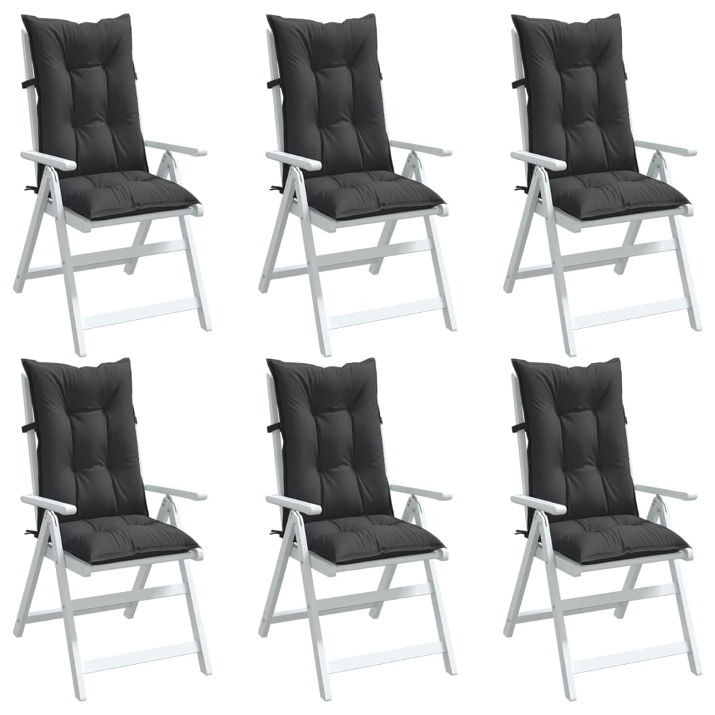 Set Hoge Rug Stoelkussens 4 St Polyester