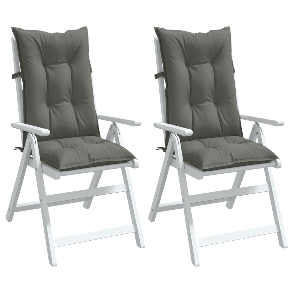 Set Hoge Rug Stoelkussens 4 St Polyester