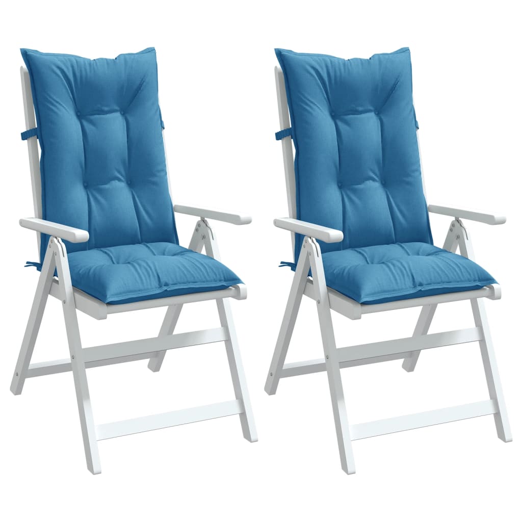 Set Hoge Rug Stoelkussens 4 St Polyester