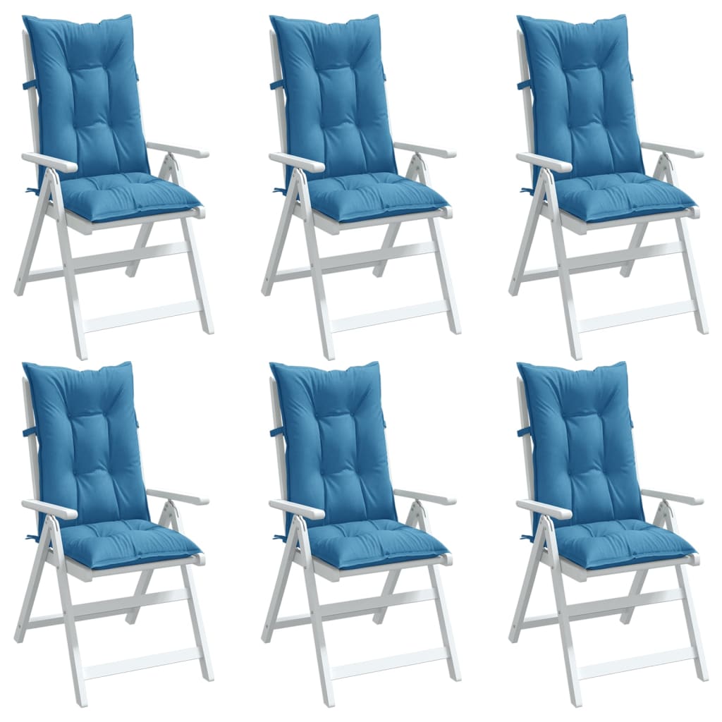 Set Hoge Rug Stoelkussens 4 St Polyester