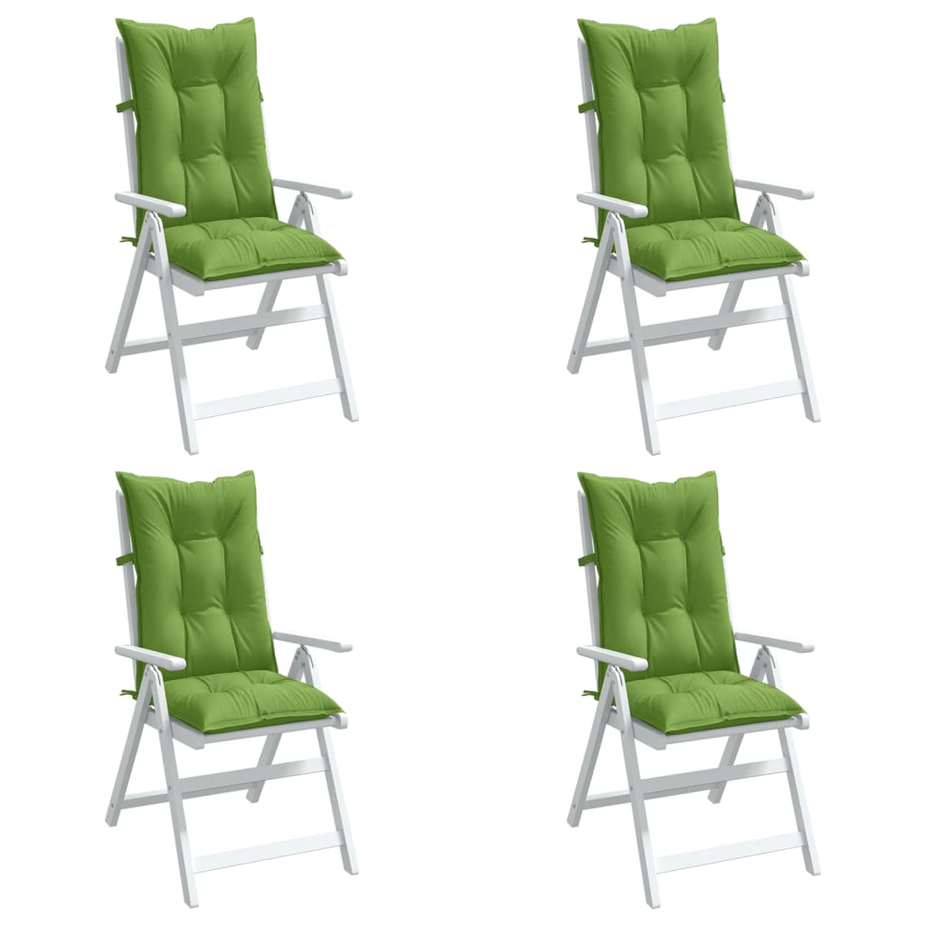 Set Hoge Rug Stoelkussens 4 St Polyester