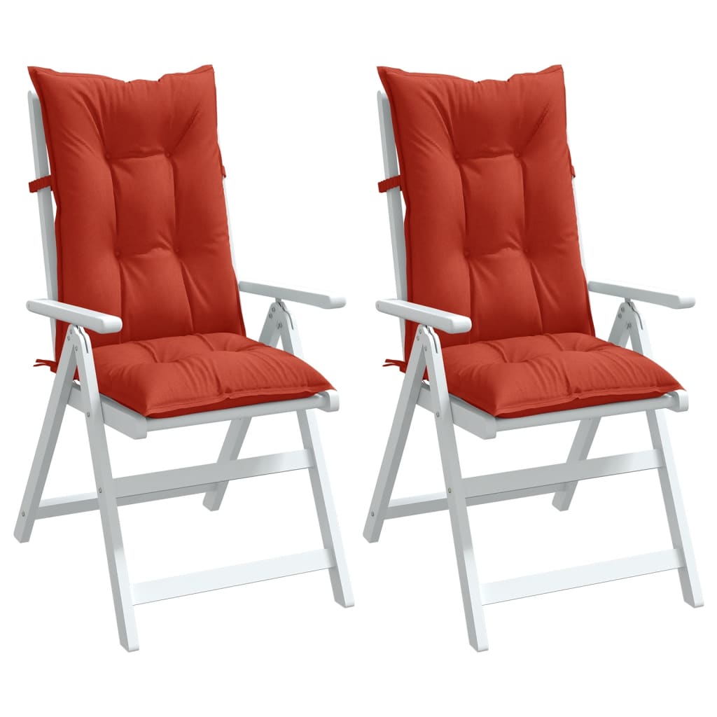Set Hoge Rug Stoelkussens 4 St Polyester