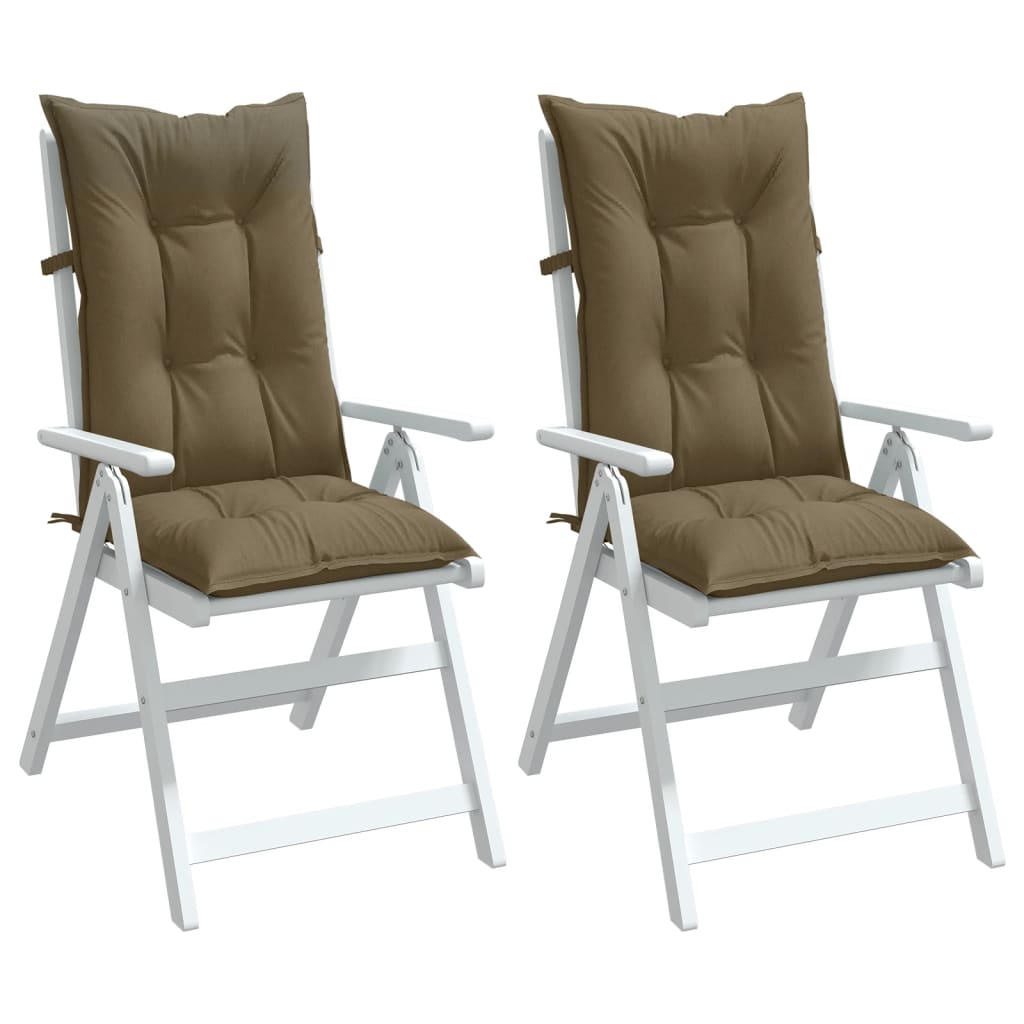 Set Hoge Rug Stoelkussens 4 St Polyester