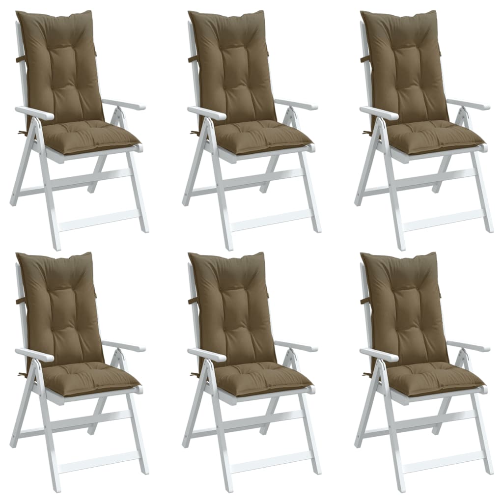 Set Hoge Rug Stoelkussens 4 St Polyester