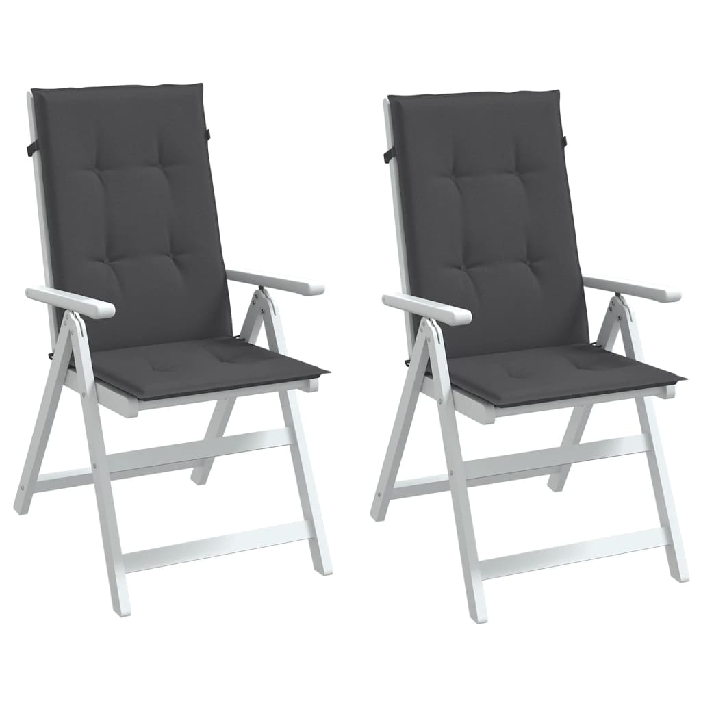 Set Hoge Rug Stoelkussens 4 St Polyester