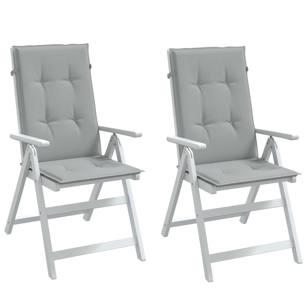 Set Hoge Rug Stoelkussens 4 St Polyester
