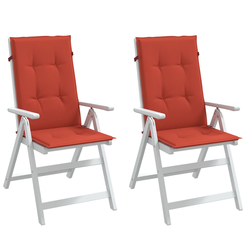 Set Hoge Rug Stoelkussens 4 St Polyester