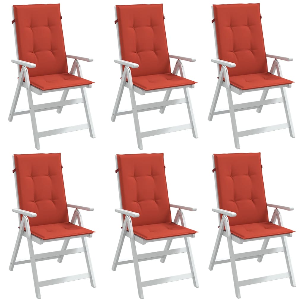 Set Hoge Rug Stoelkussens 4 St Polyester