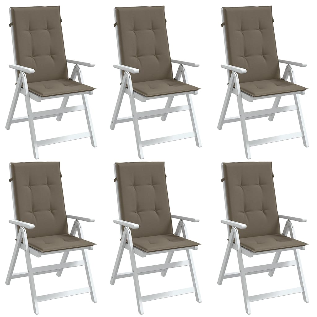 Set Hoge Rug Stoelkussens 4 St Polyester