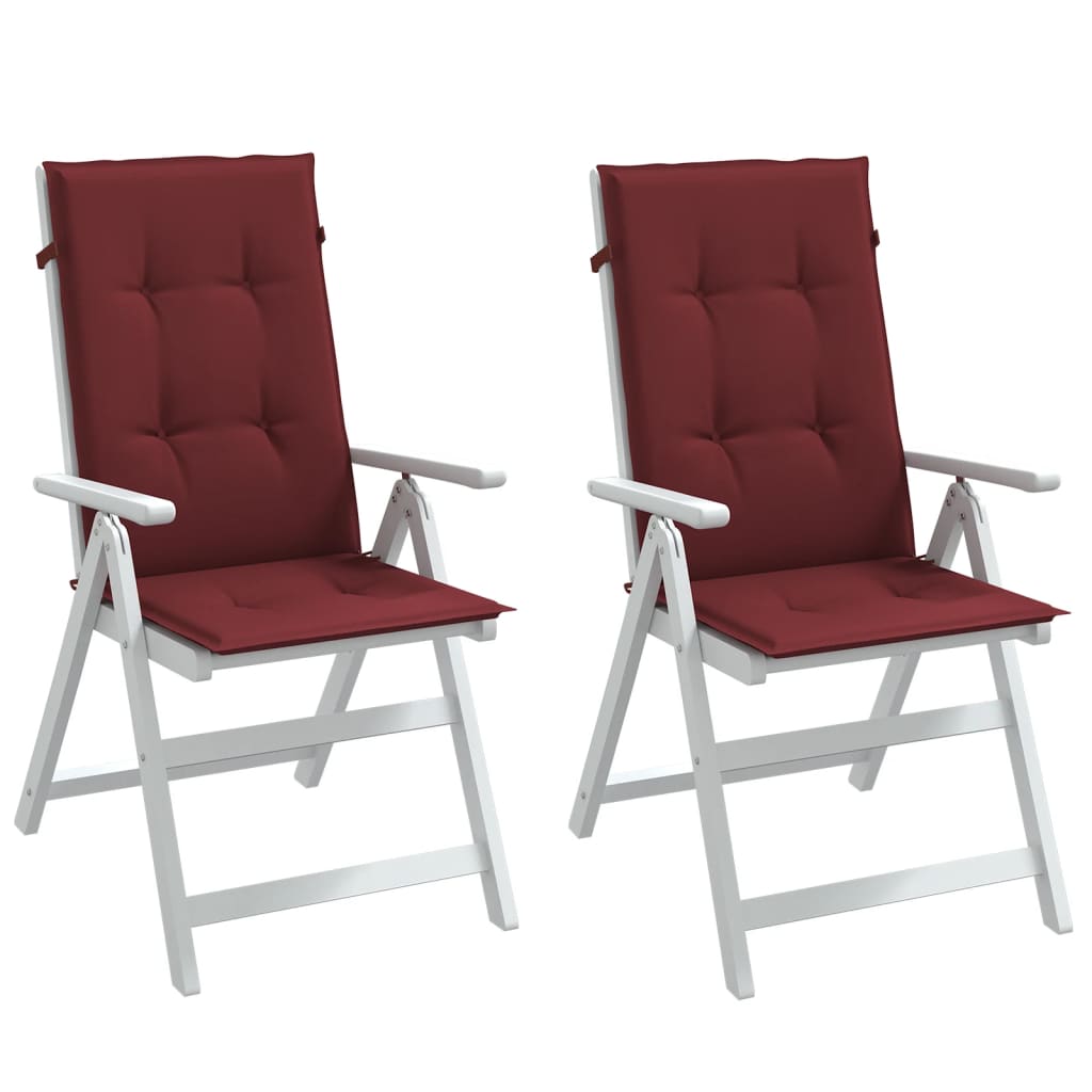 Set Hoge Rug Stoelkussens 4 St Polyester