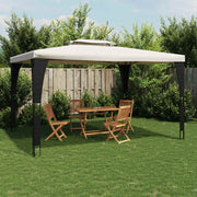 Prieel Met Dubbel Dak 3,98X2,98 M Staal Kleurig