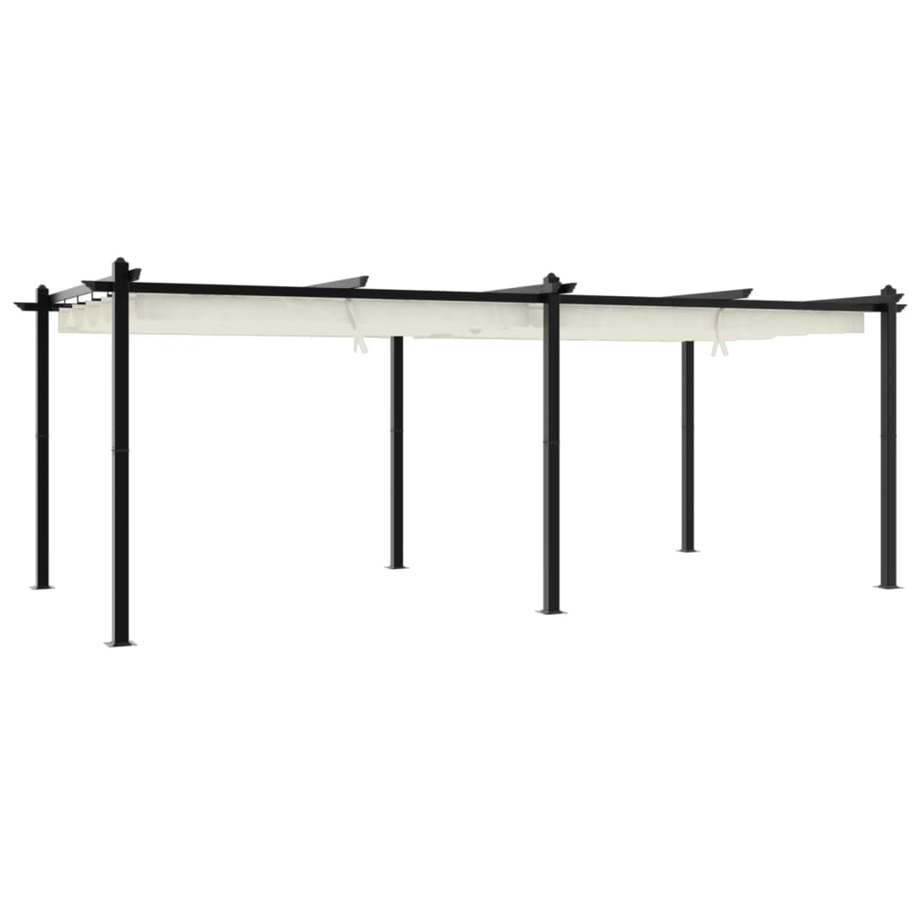 Prieel Met Uittrekbaar Dak 3X6 M Aluminium Kleurig