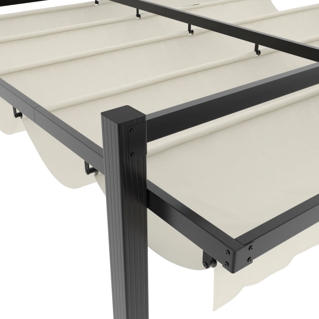 Prieel Met Uittrekbaar Dak 3X3 M Aluminium Kleurig