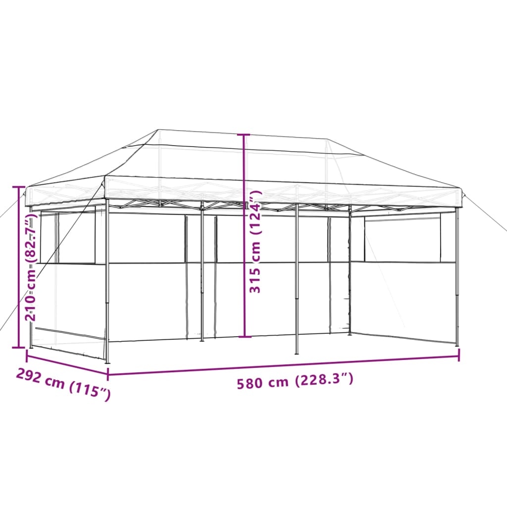 Partytent Met Zwarte Frame Oxford Stof