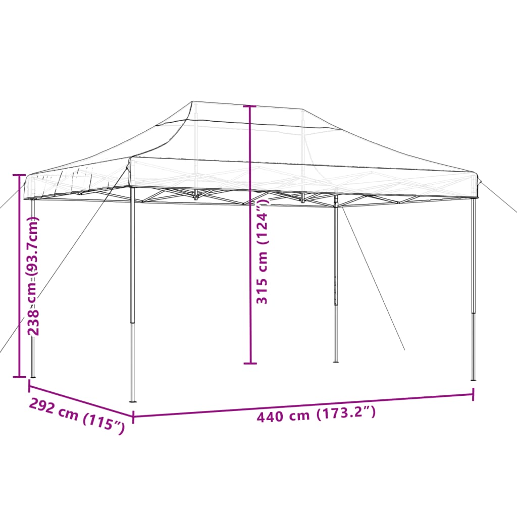 Partytent Met Blauwe Frame Oxford Stof