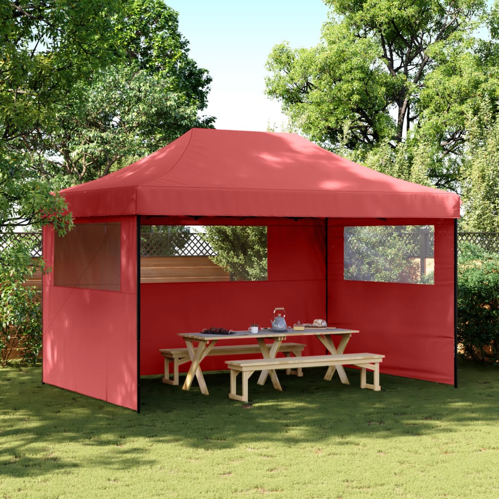 Partytent 440 X 292 X 315 Cm Bordeaux Met Zwarte Frame