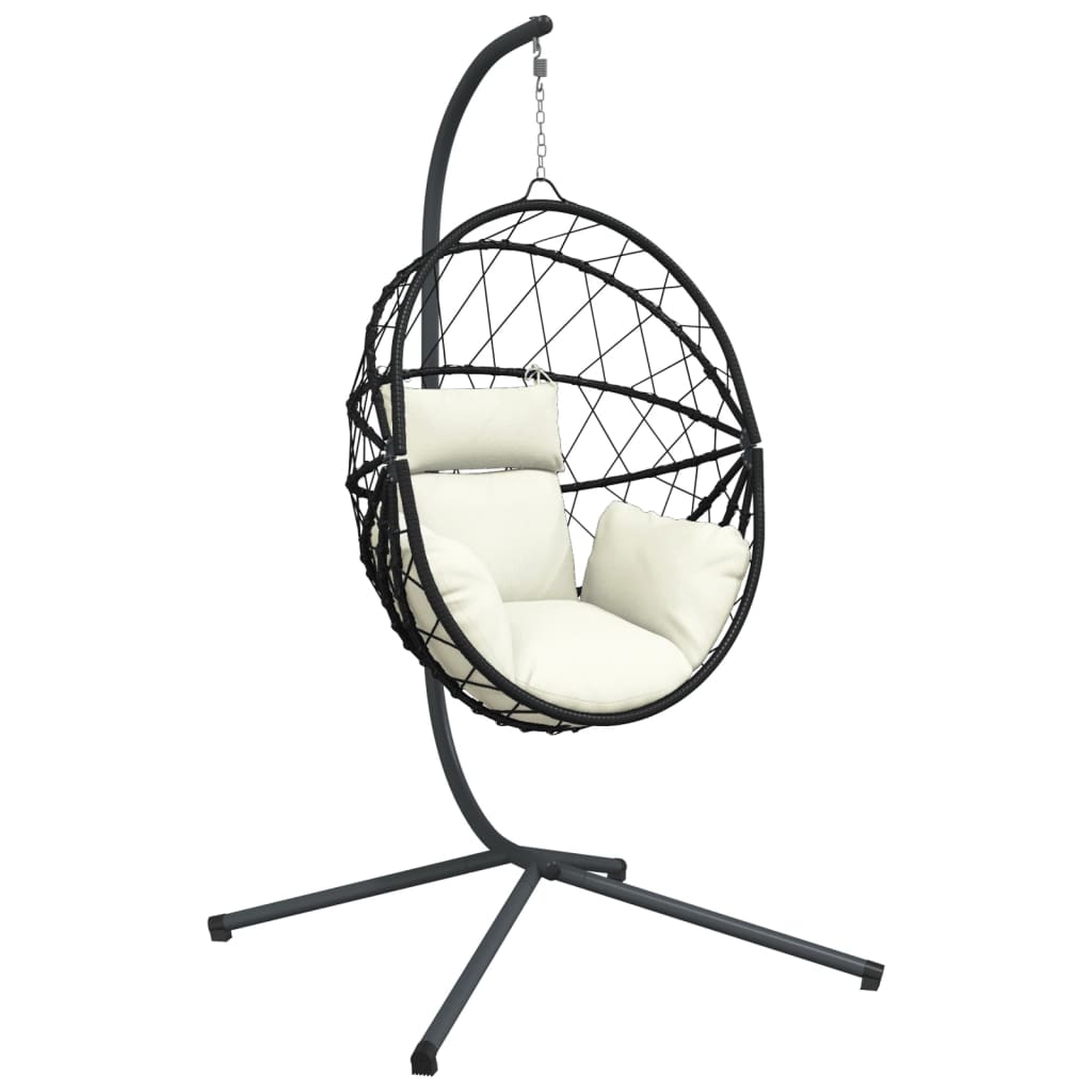 Hangstoel Met Standaard Rattan En Staal