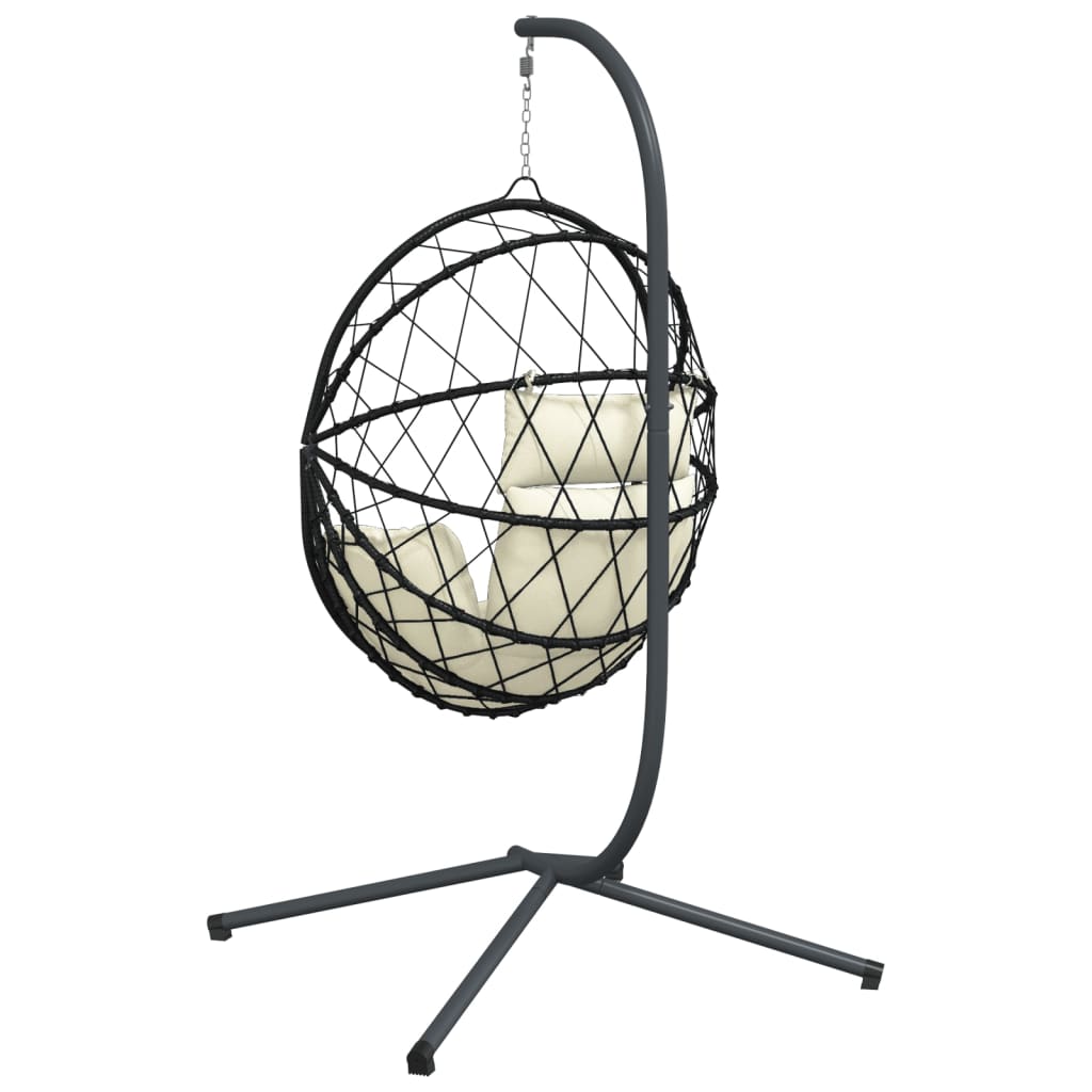 Hangstoel Met Standaard Rattan En Staal