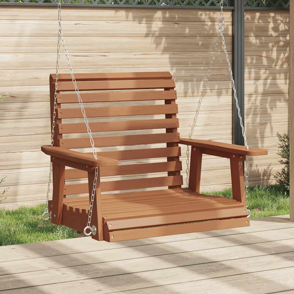 Tuinschommelstoel Met Metalen Kettingen Massief Vurenhout