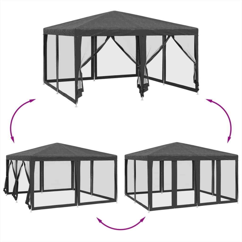 Partytent Met 8 Mesh Zijwanden Hdpe Kleurig