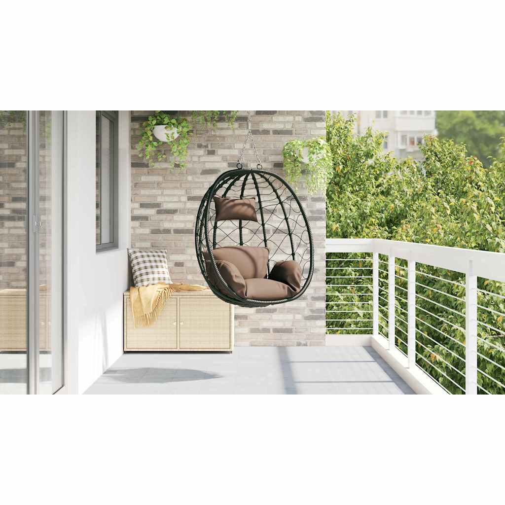 Hangende Ei-Stoel Poly Rattan 91 X 54,5 X 107 Cm
