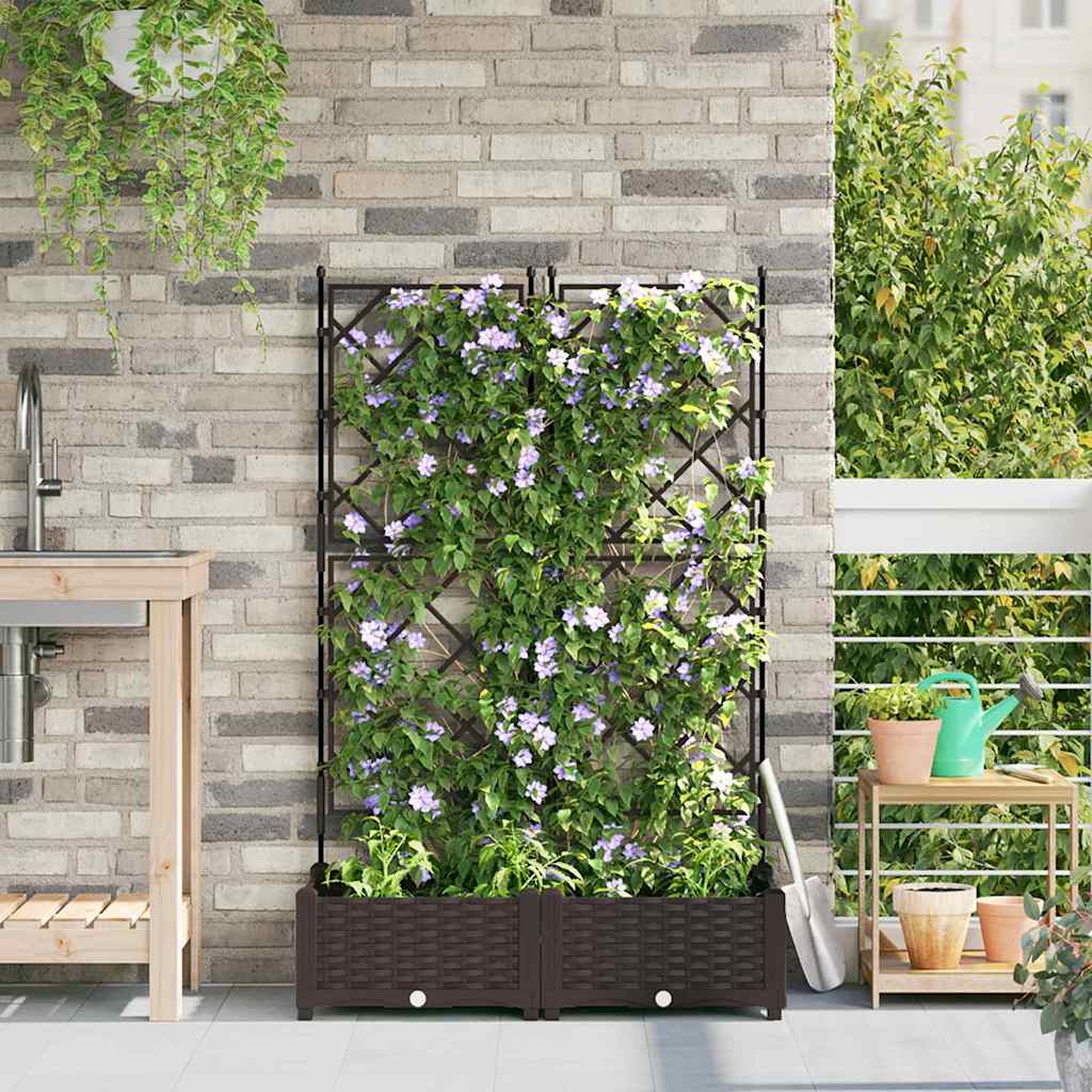 Tuinsteker Met Schutting En Wielen 3 St 120 X 40 X 149 Cm